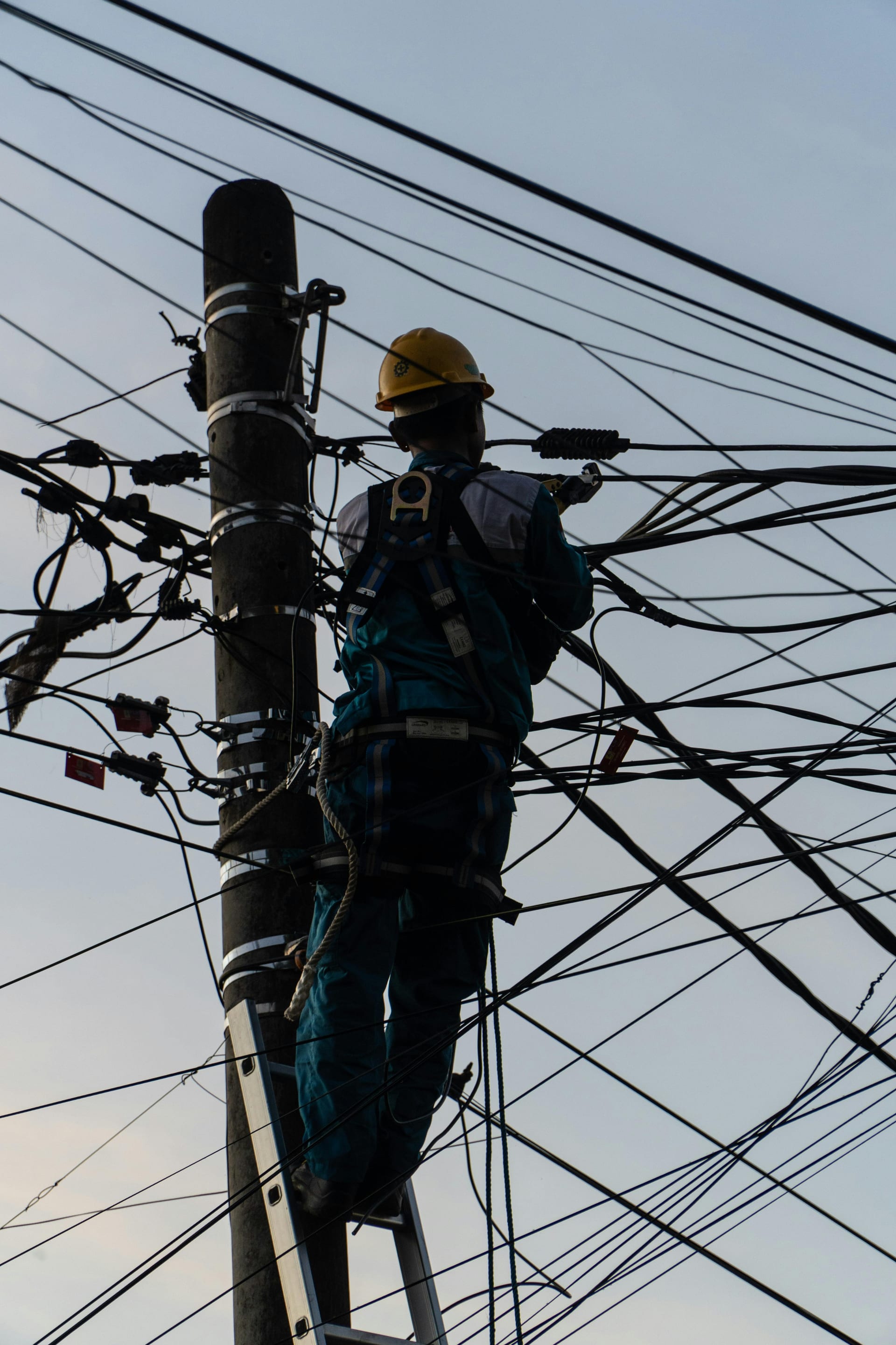 Professional electrical conduit and wiring installation representing service terms